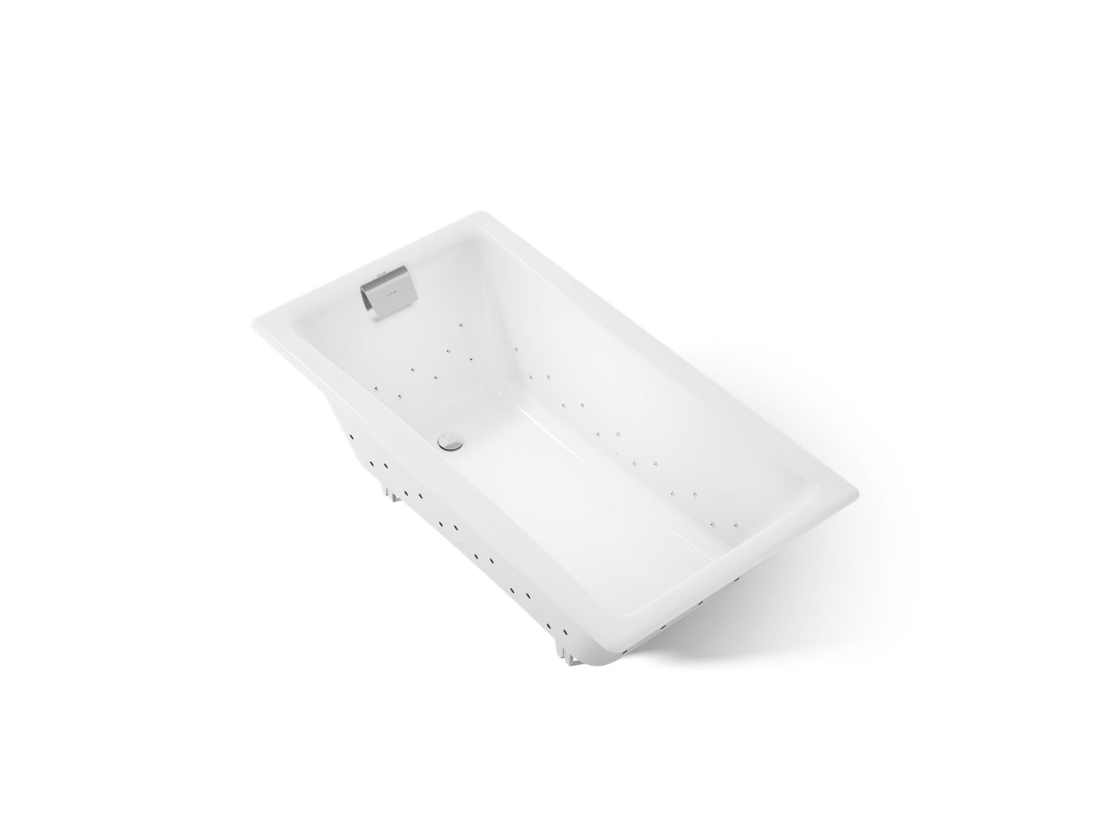 KOHLER K-852-GHCP-0 Tea-for-Two 60" x 32" drop-in Heated BubbleMassage air bath - White