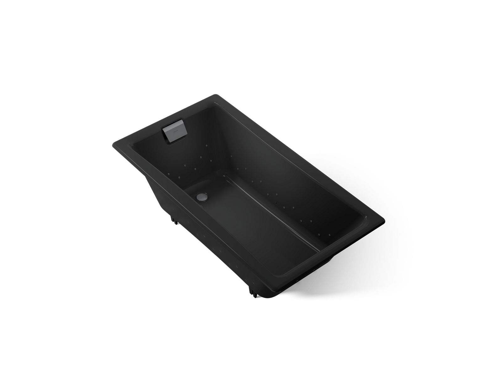 KOHLER K-852-GHCP-7 Tea-For-Two 60" X 32" Drop-In Heated Bubblemassage Air Bath - Black Black