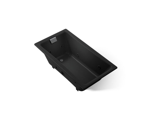KOHLER K-852-JHB-7 Tea-for-Two 60" x 32" drop-in/undermount whirlpool bath - Black Black