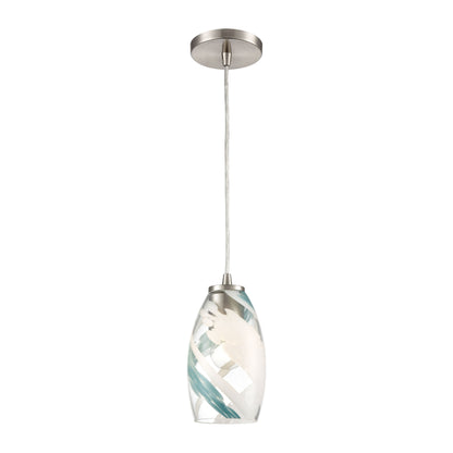 ELK SHOWROOM 85211/1 Turbulence 5'' Wide 1-Light Pendant - Satin Nickel