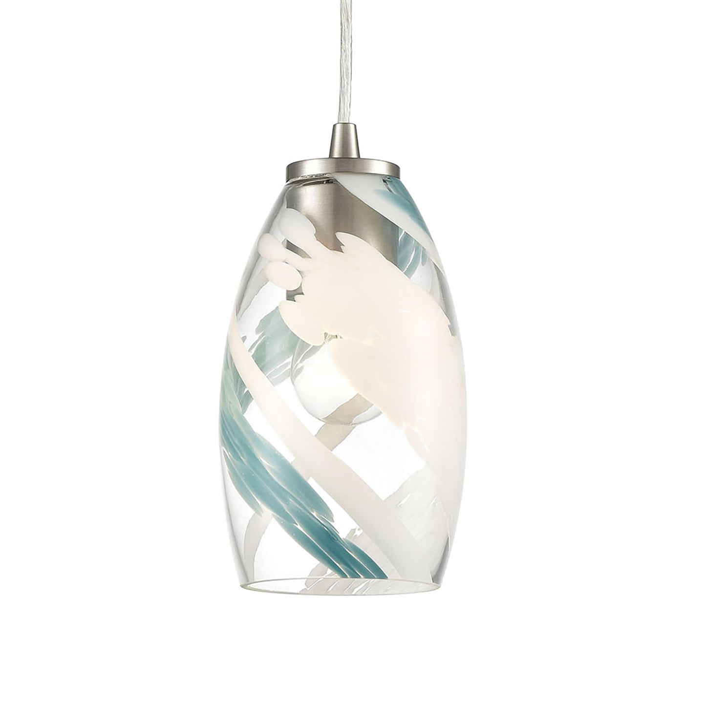 ELK SHOWROOM 85211/1 Turbulence 5'' Wide 1-Light Pendant - Satin Nickel