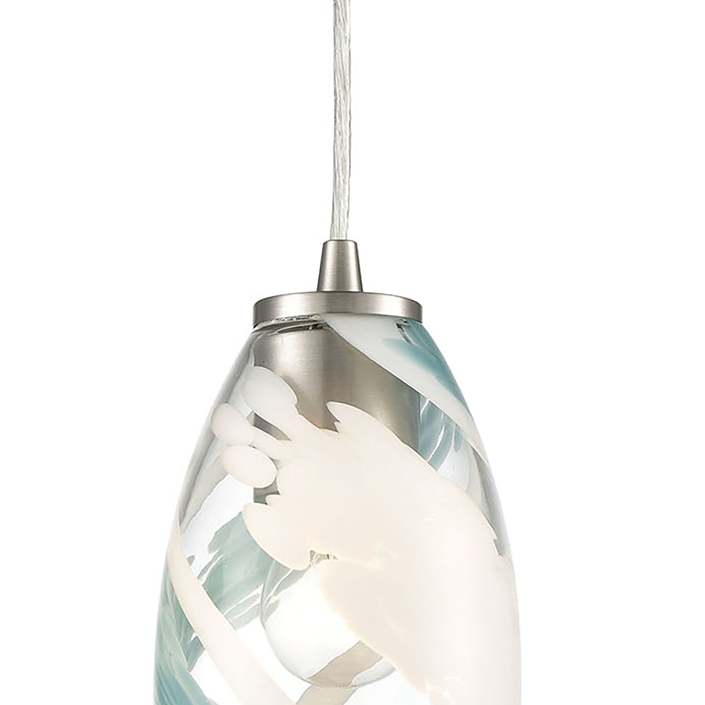 ELK SHOWROOM 85211/1 Turbulence 5'' Wide 1-Light Pendant - Satin Nickel