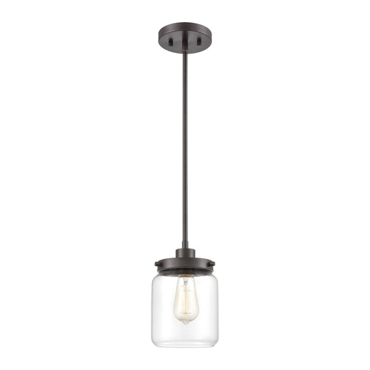 ELK SHOWROOM 85216/1 Mason 6'' Wide 1-Light Mini Pendant - Oil Rubbed Bronze