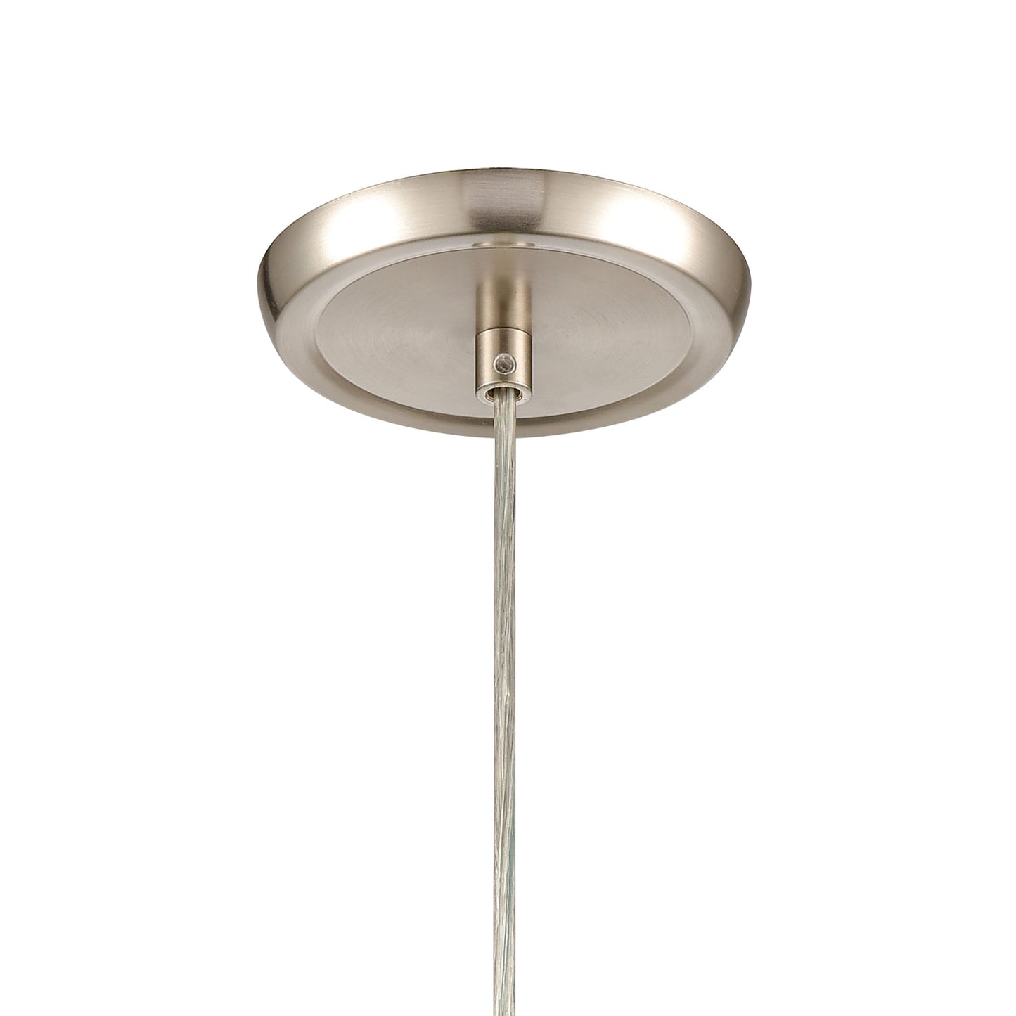 ELK SHOWROOM 85281/1 Evening Sky 5'' Wide 1-Light Mini Pendant - Satin Nickel with Blue Cloud Glass