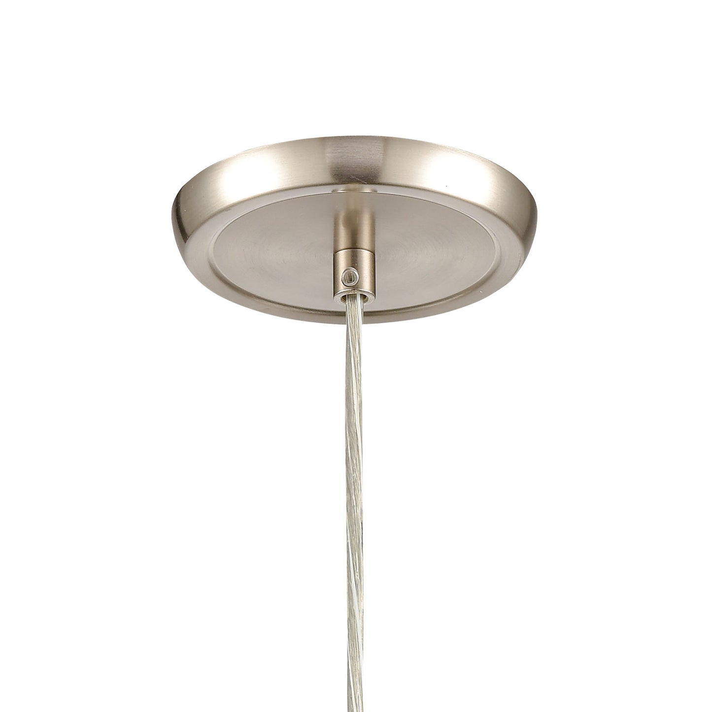 ELK SHOWROOM 85291/1 Evening Sky 5'' Wide 1-Light Mini Pendant - Satin Nickel With Tan Cloud Glass