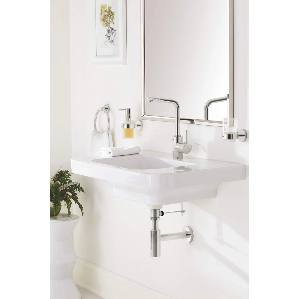 GROHE 23737002 Concetto Single Hole Single-Handle L-Size Bathroom Faucet, 1.2 GPM - Chrome