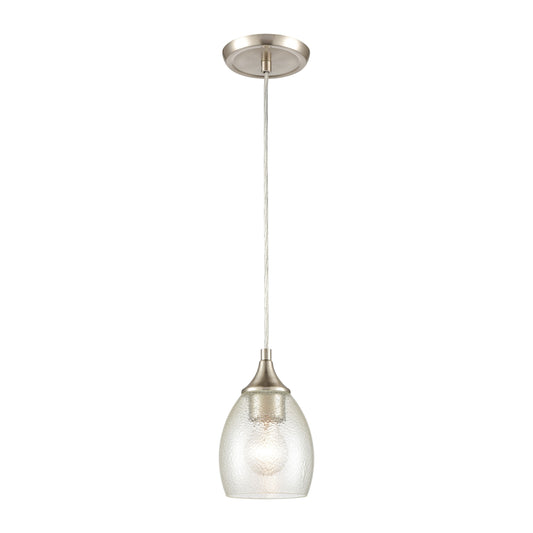 ELK SHOWROOM 85321/1 Miranda 5'' Wide 1-Light Mini Pendant - Satin Nickel