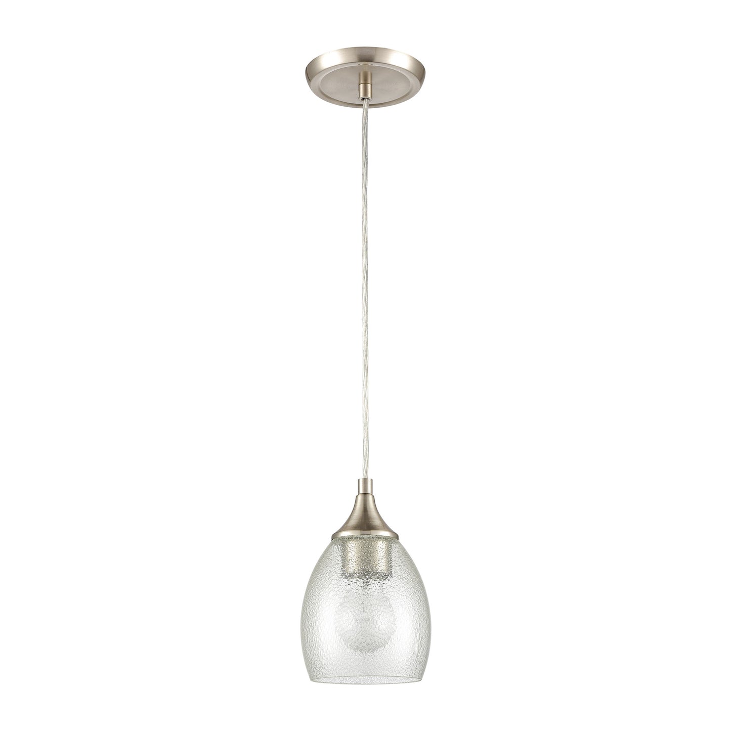 ELK SHOWROOM 85321/1 Miranda 5'' Wide 1-Light Mini Pendant - Satin Nickel