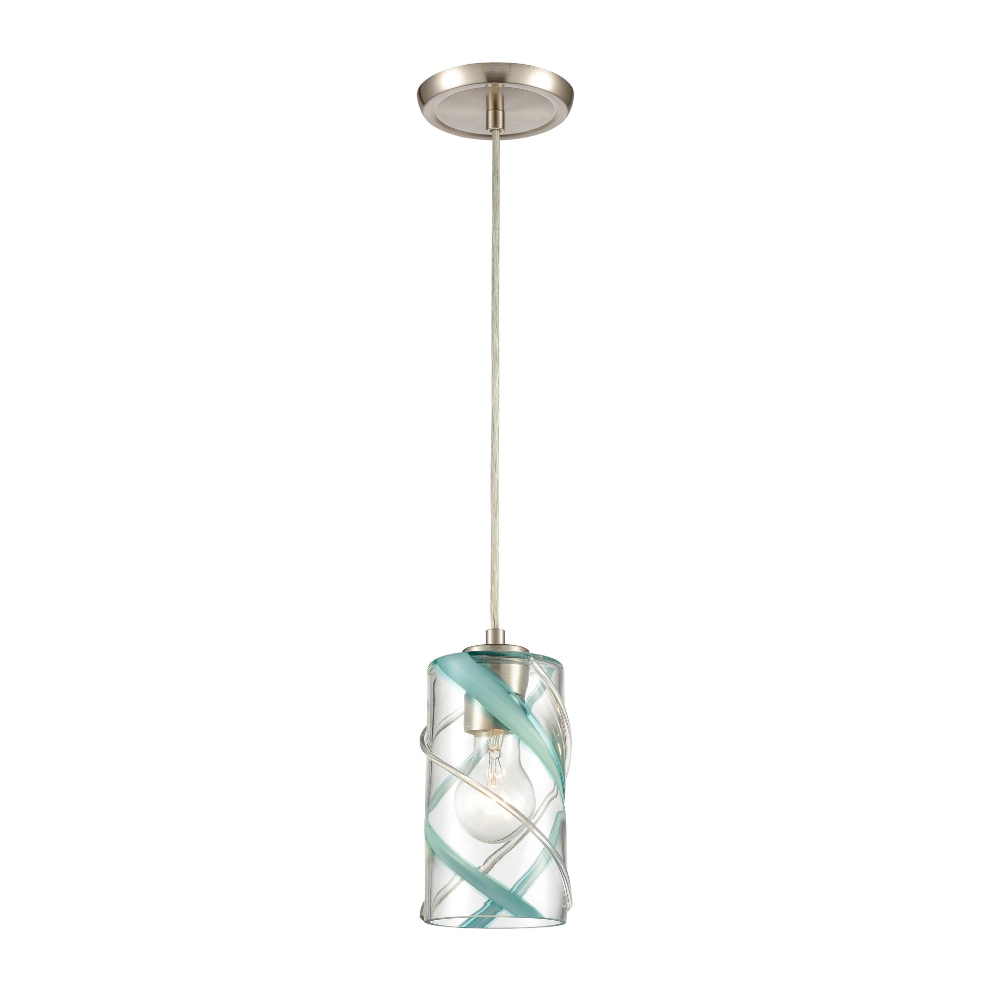 ELK SHOWROOM 85341/1 Winter Wind 5'' Wide 1-Light Mini Pendant - Satin Nickel