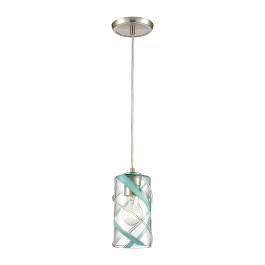 ELK SHOWROOM 85341/1 Winter Wind 5'' Wide 1-Light Mini Pendant - Satin Nickel