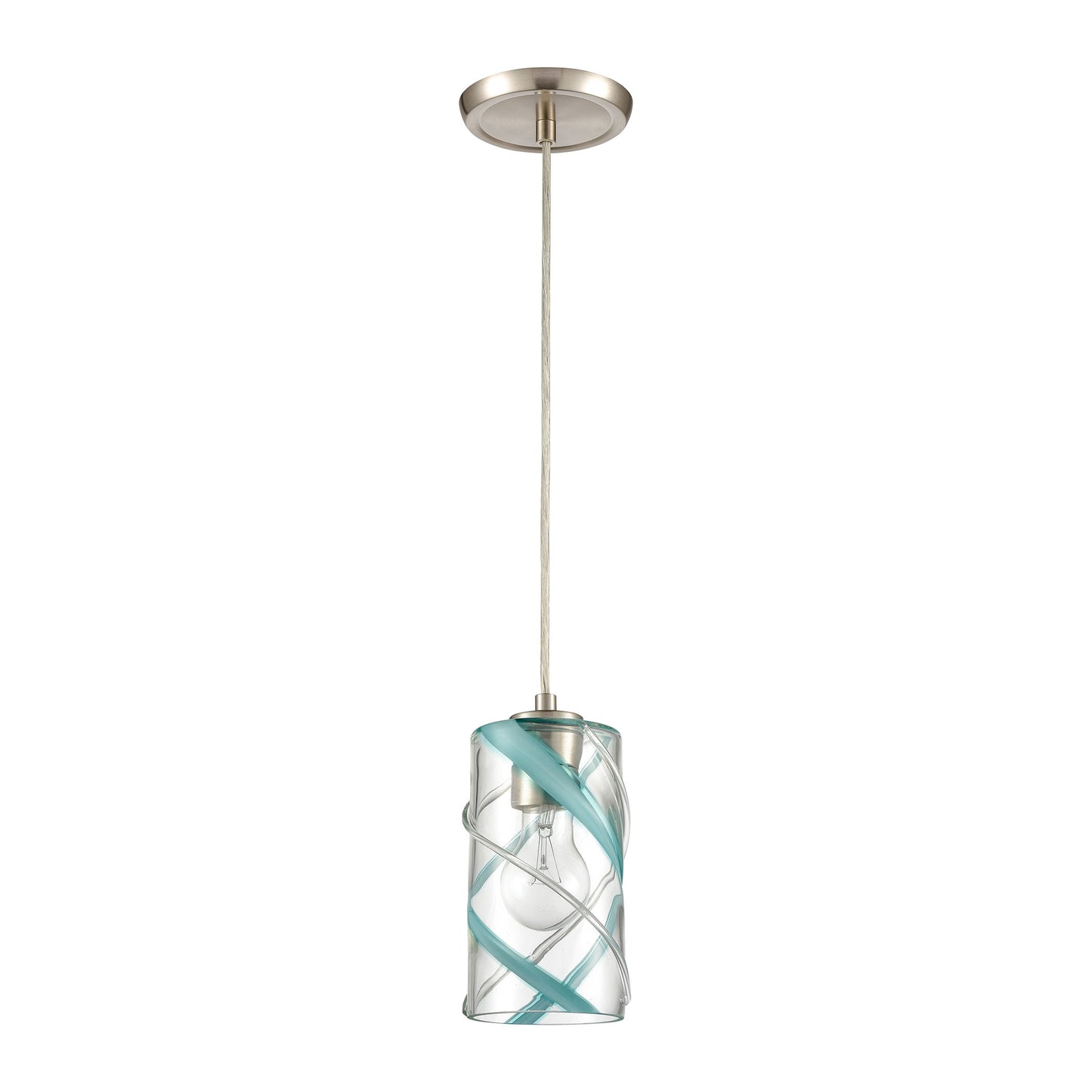 ELK SHOWROOM 85341/1 Winter Wind 5'' Wide 1-Light Mini Pendant - Satin Nickel