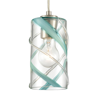 ELK SHOWROOM 85341/1 Winter Wind 5'' Wide 1-Light Mini Pendant - Satin Nickel