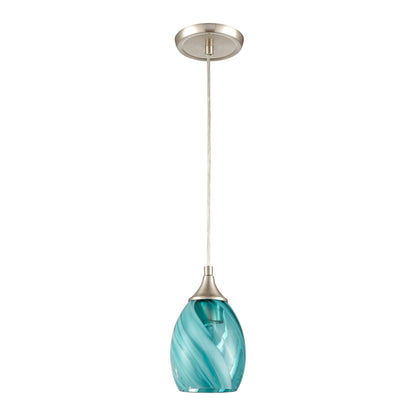 ELK SHOWROOM 85351/1 Caress 5'' Wide 1-Light Pendant - Satin Nickel