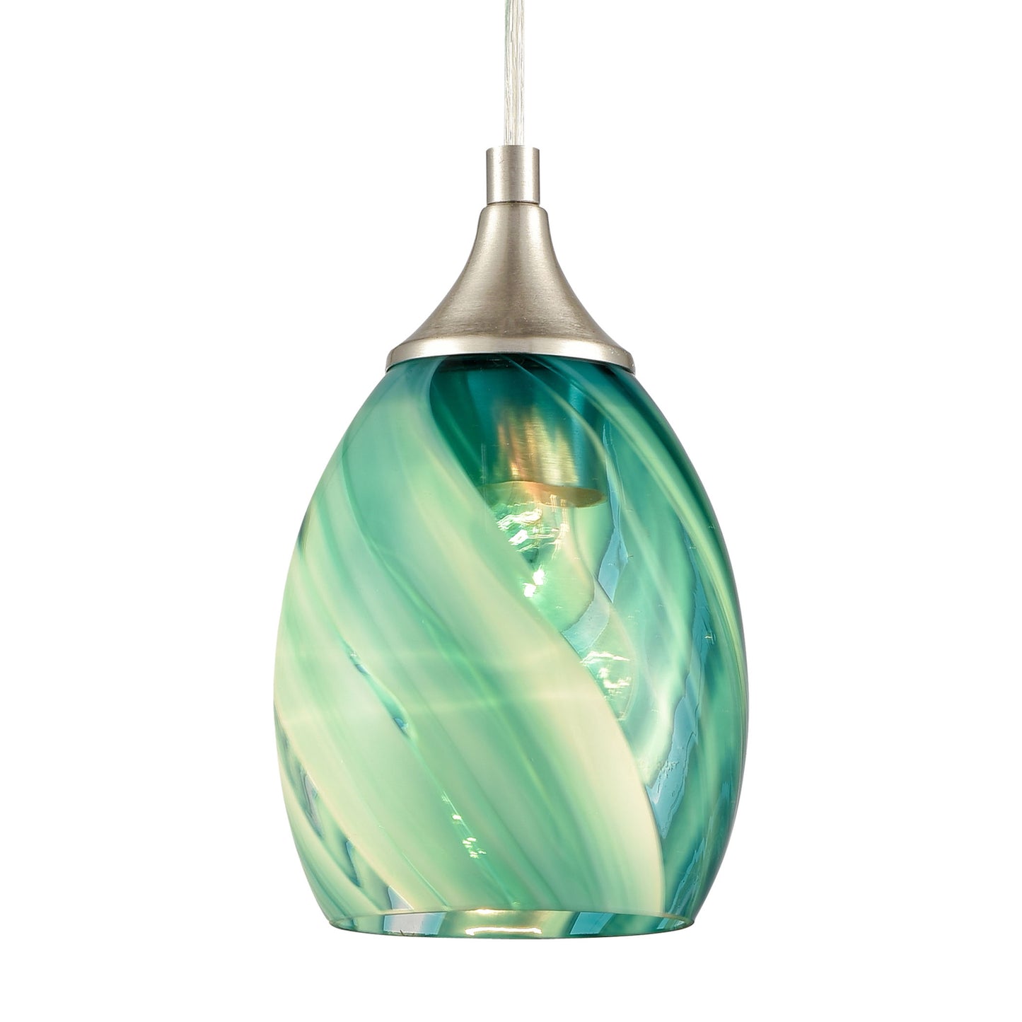 ELK SHOWROOM 85351/1 Caress 5'' Wide 1-Light Pendant - Satin Nickel