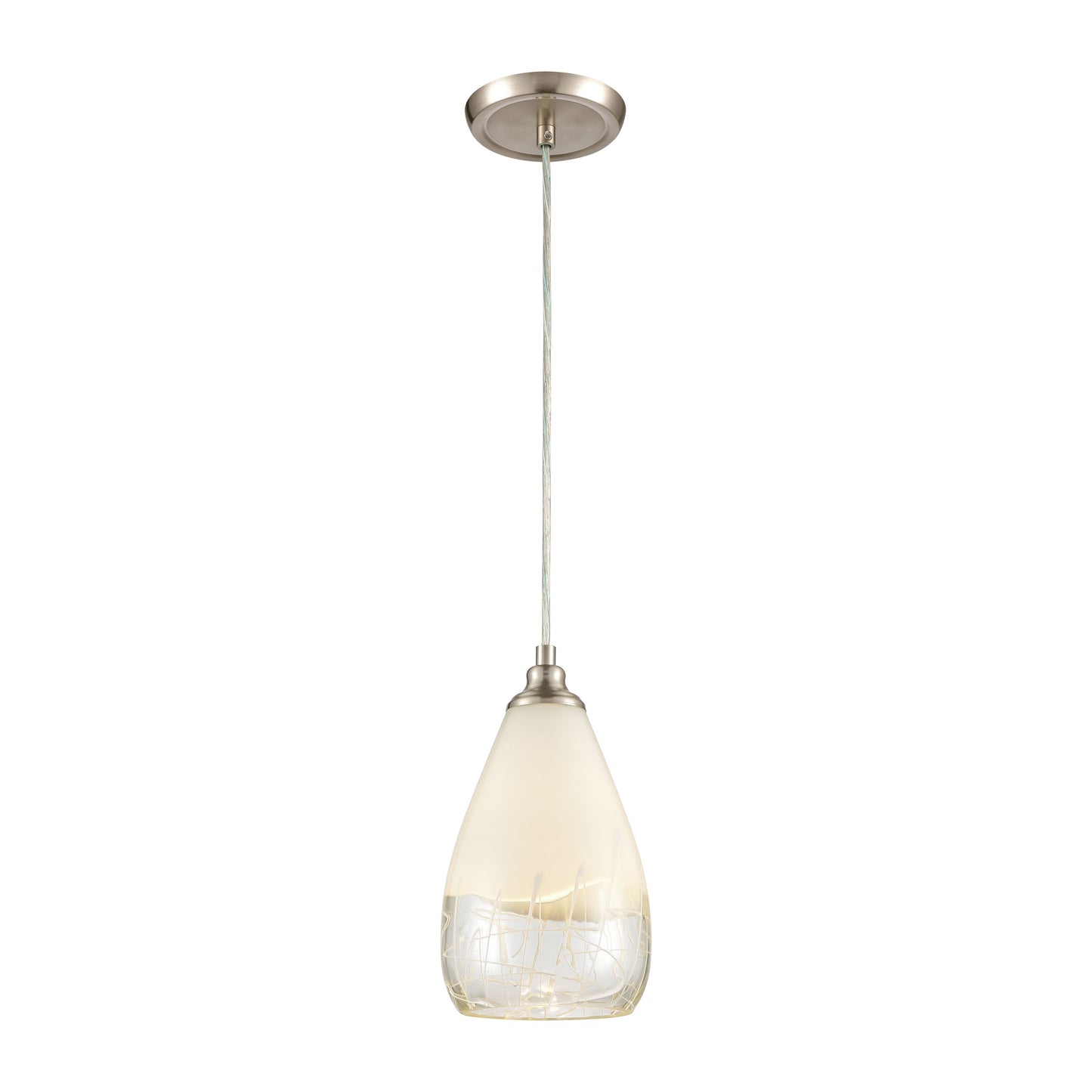 ELK SHOWROOM 85371/1 Sugarcoat 6'' Wide 1-Light Mini Pendant - Satin Nickel