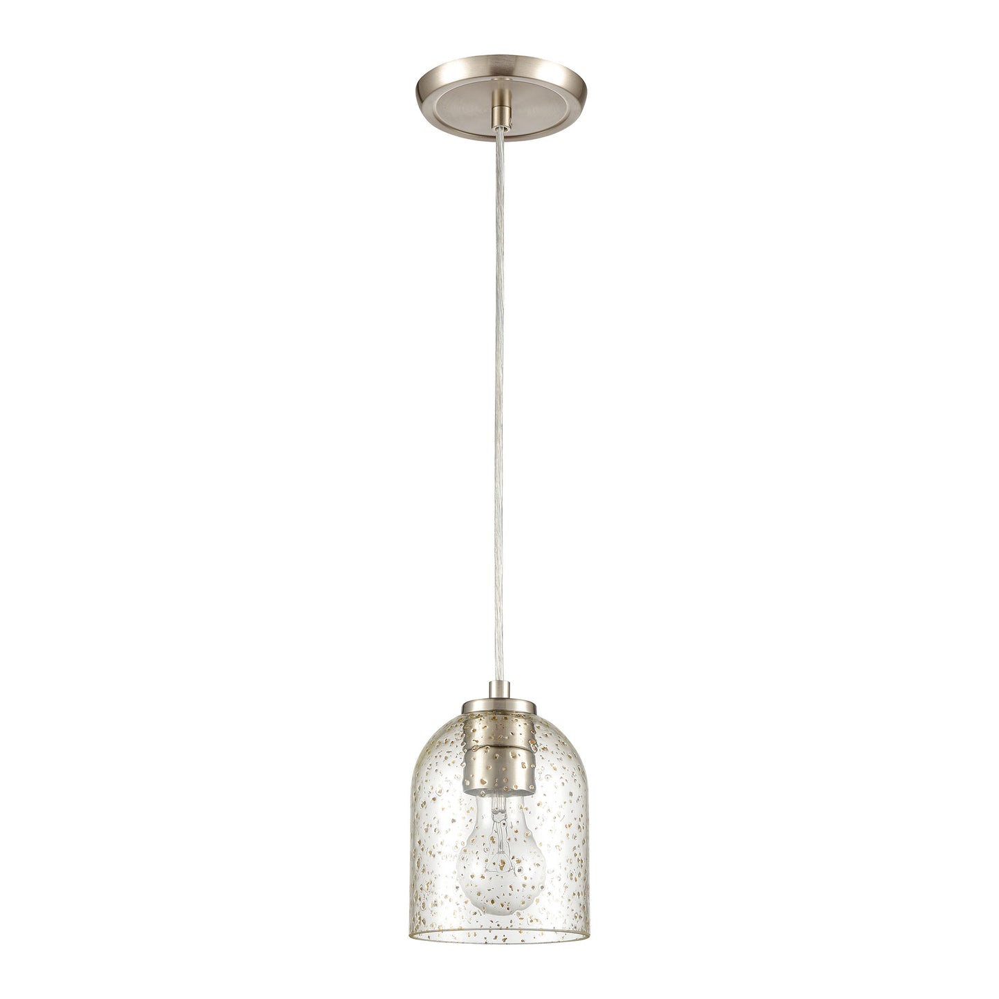 ELK SHOWROOM 85395/1 Sprinkle 5'' Wide 1-Light Mini Pendant - Satin Nickel