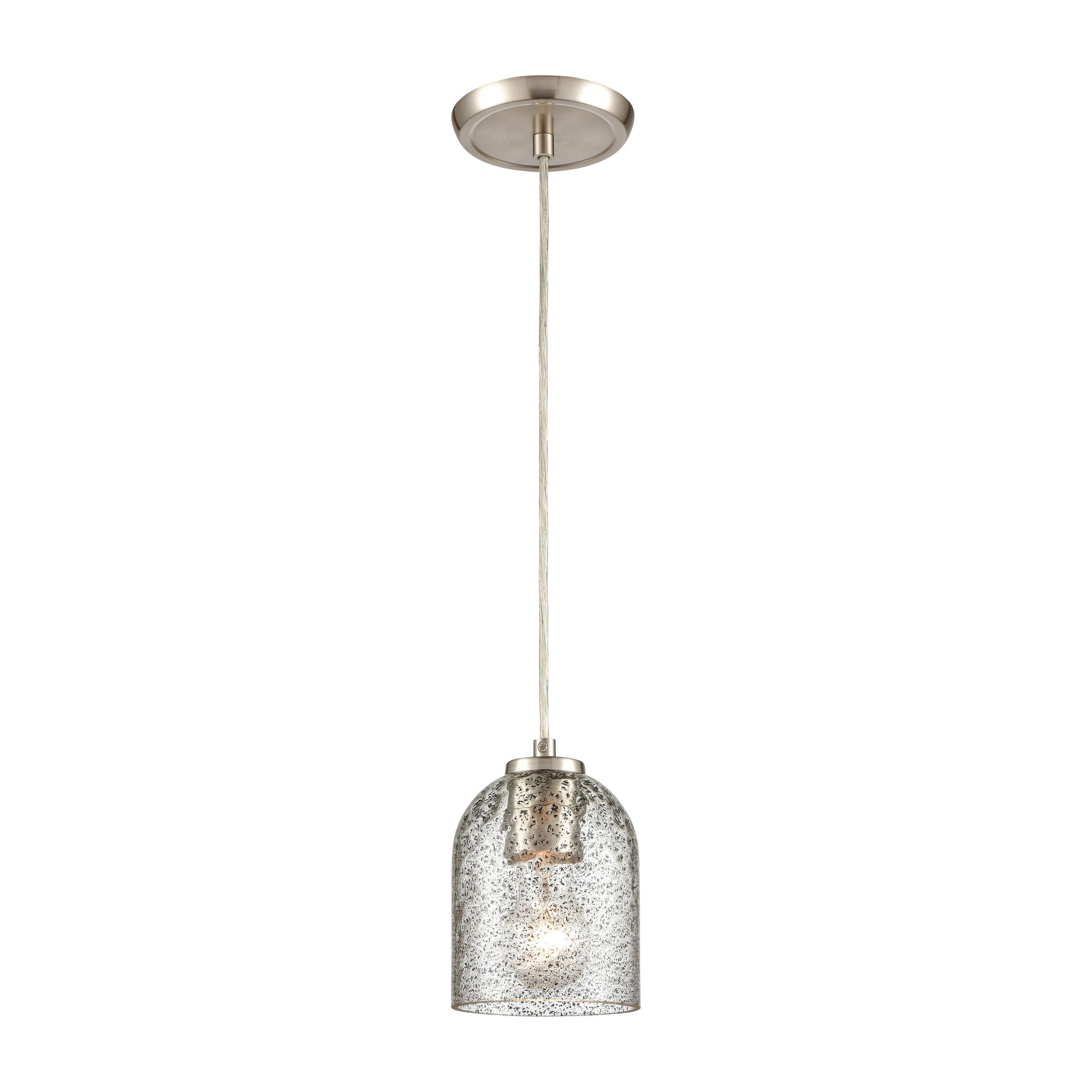 ELK SHOWROOM 85406/1 Sprinkle 5'' Wide 1-Light Mini Pendant - Satin Nickel