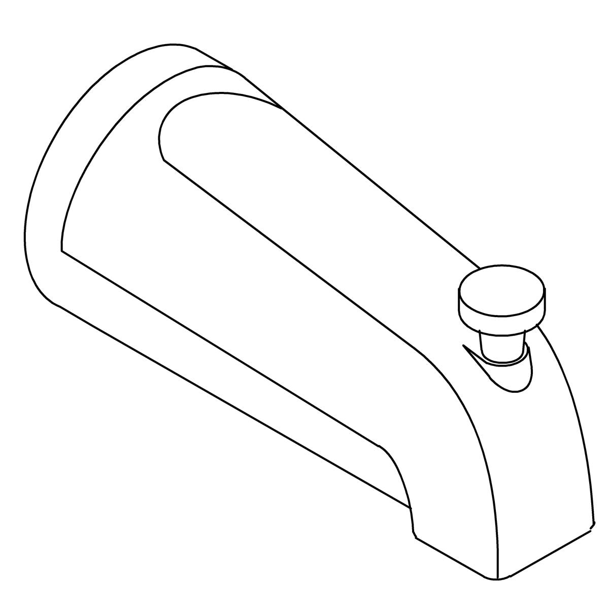 KOHLER Spout, Ips Diverter Bath - Oil-Rubbed Bronze, K-85555-BRZ