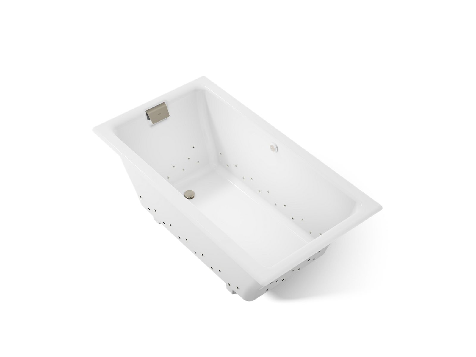 KOHLER K-856-GHBN-0 Tea-For-Two 66" X 36" Drop-In Heated Bubblemassage Air Bath - White