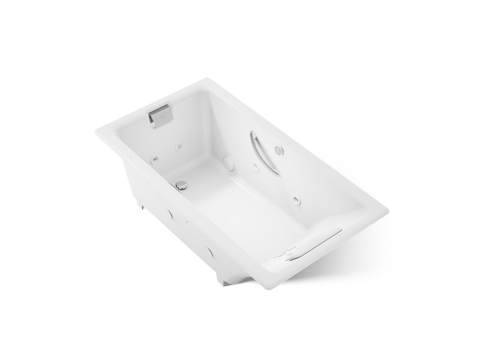 KOHLER K-856-M-0 Tea-For-Two 66" X 36" Drop-In Whirlpool Bath - White