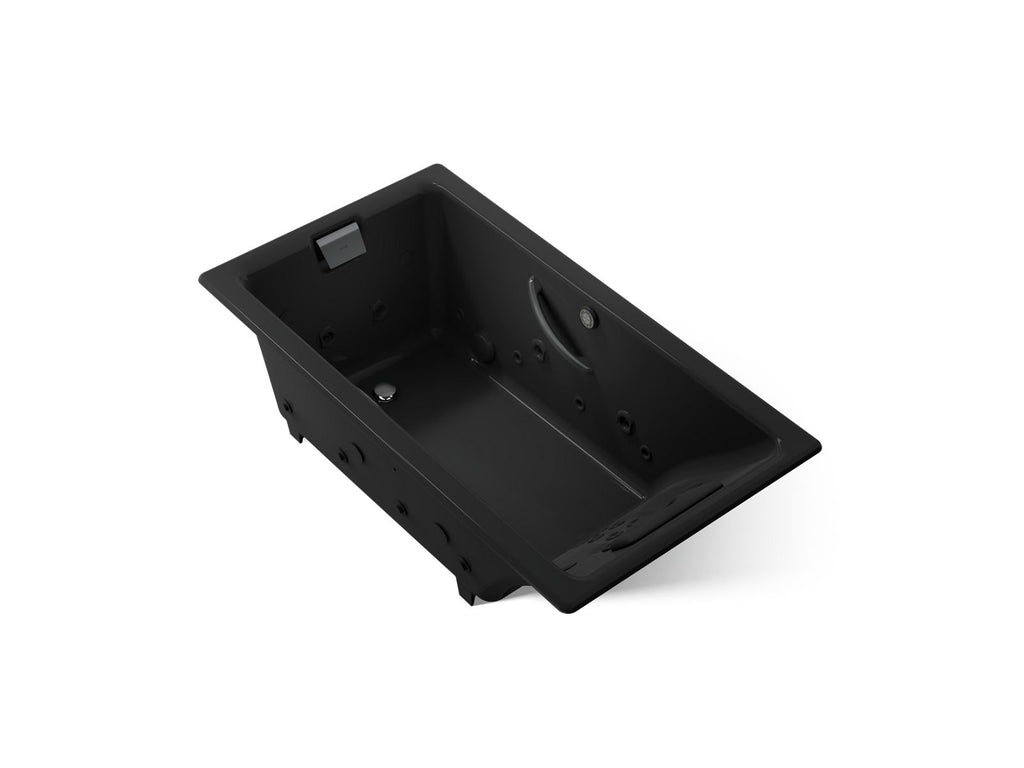 KOHLER K-856-V-7 Tea-For-Two 66" X 36" Drop-In Effervescence Whirlpool Bath - Black Black