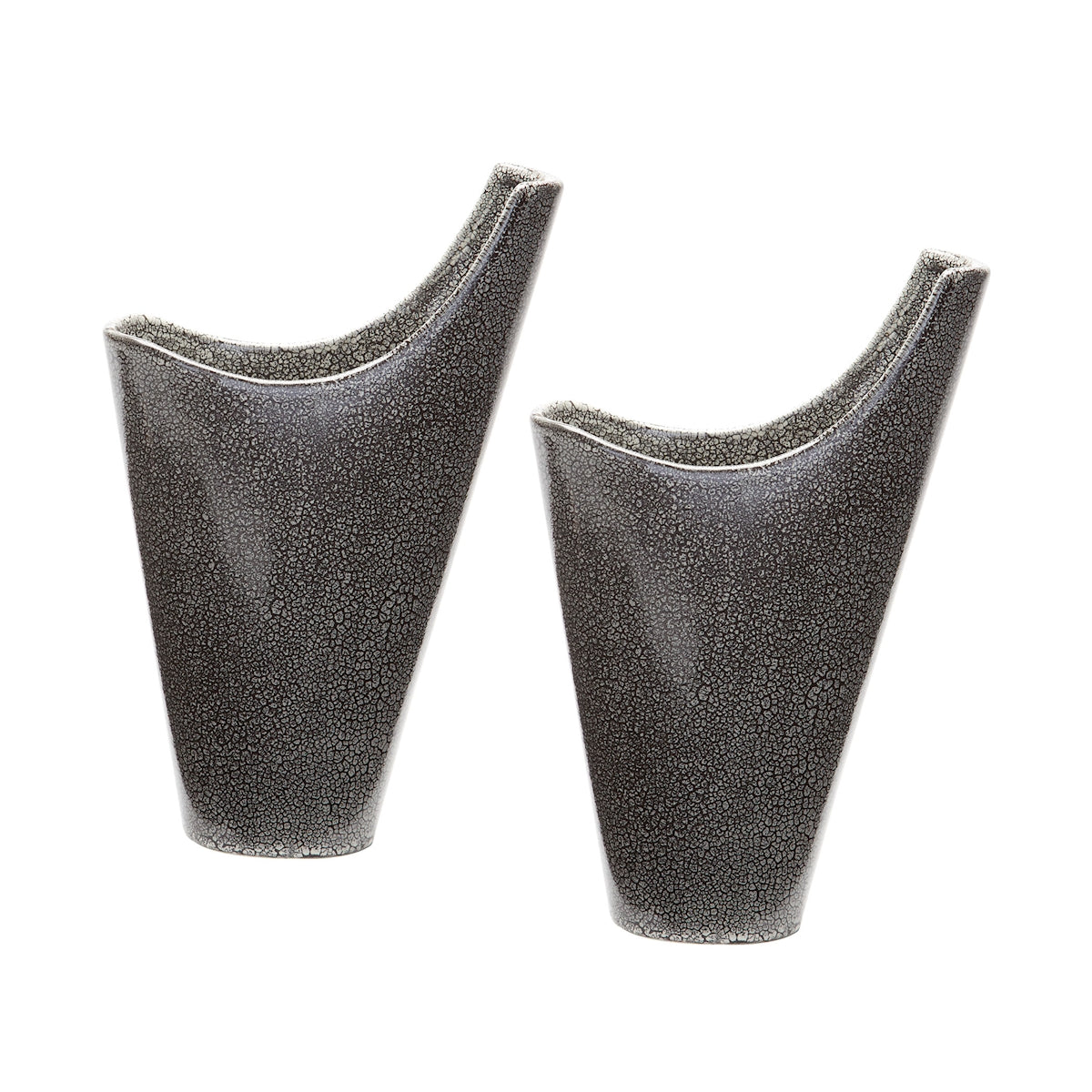 ELK SIGNATURE 857124/S2 Reaction Filled Candle Holders in Gray (Set of 2)