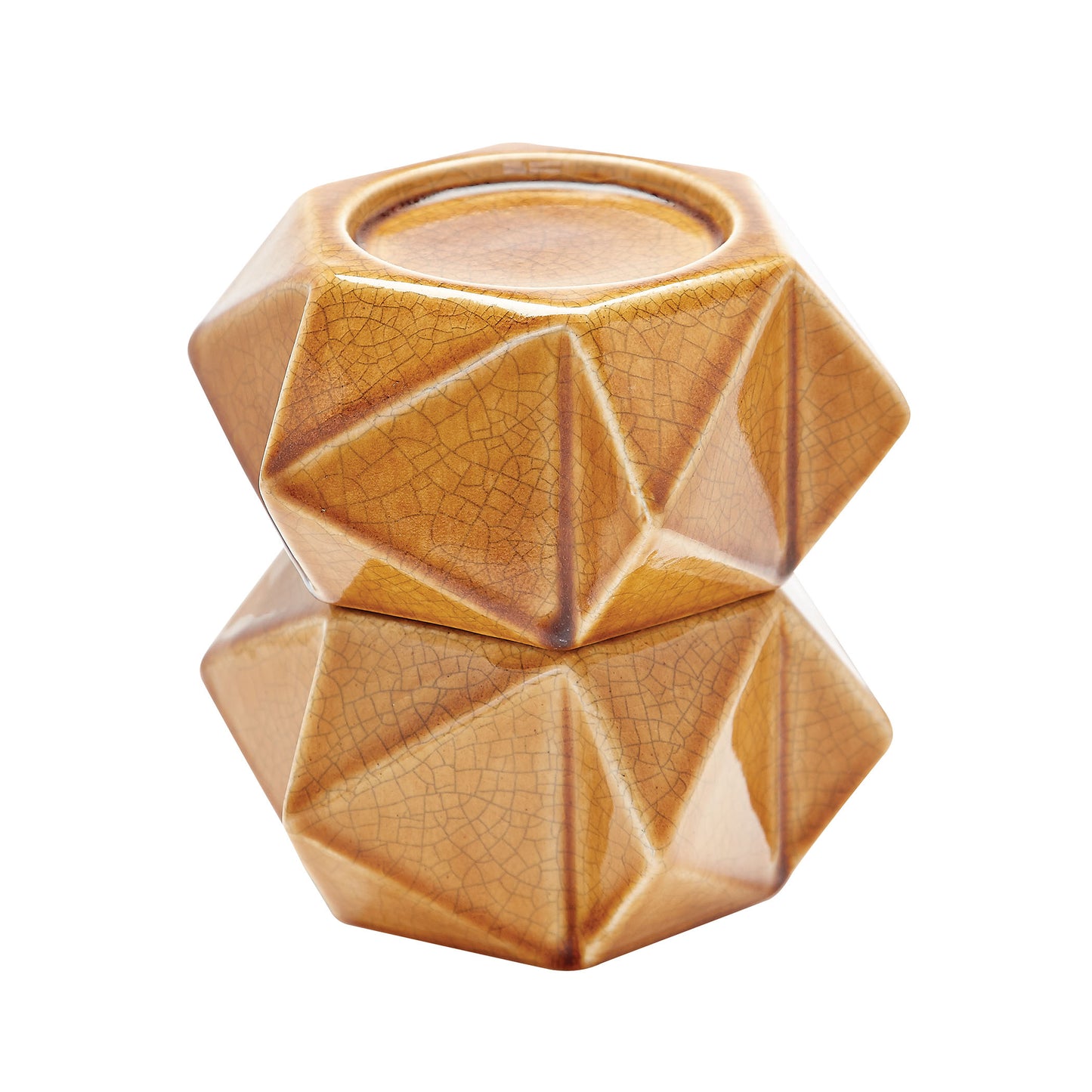 ELK SIGNATURE 857128/S2 Ceramic Star Candle Holders in Honey (Set of 2) - Large