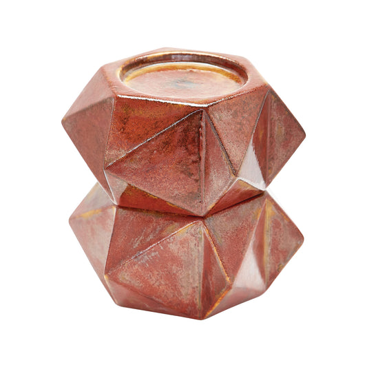 ELK SIGNATURE 857129/S2 Large Ceramic Star Candle Holders in Russet (Set of 2)