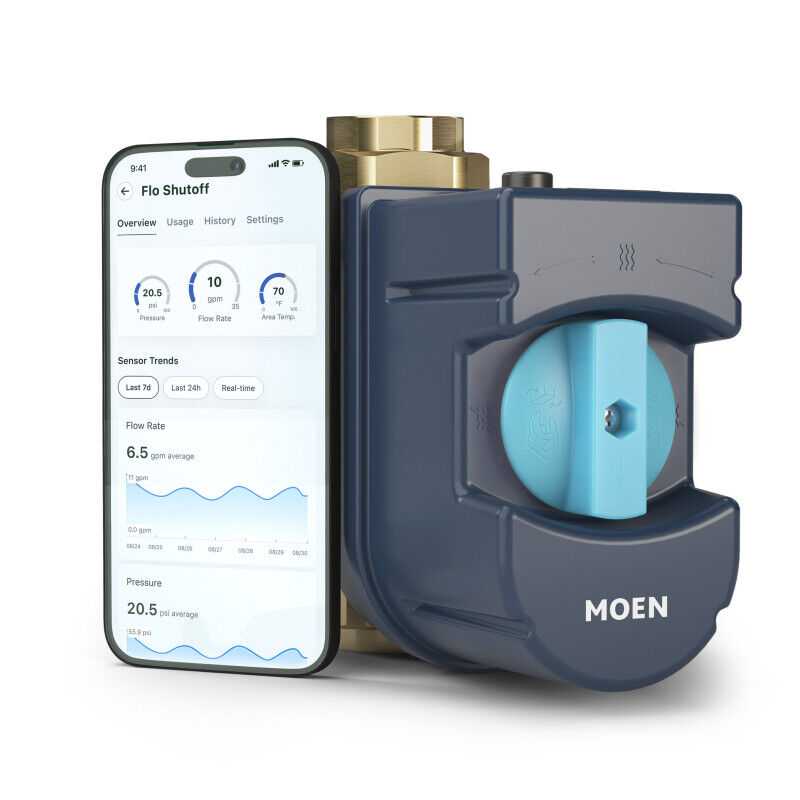 MOEN 900-002 Flo Flo Smart Water Monitor & Shutoff - 0.75"