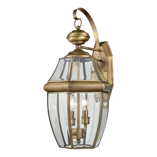 THOMAS 8602EW/89 Ashford 10'' High 2-Light Outdoor Sconce - Antique Brass