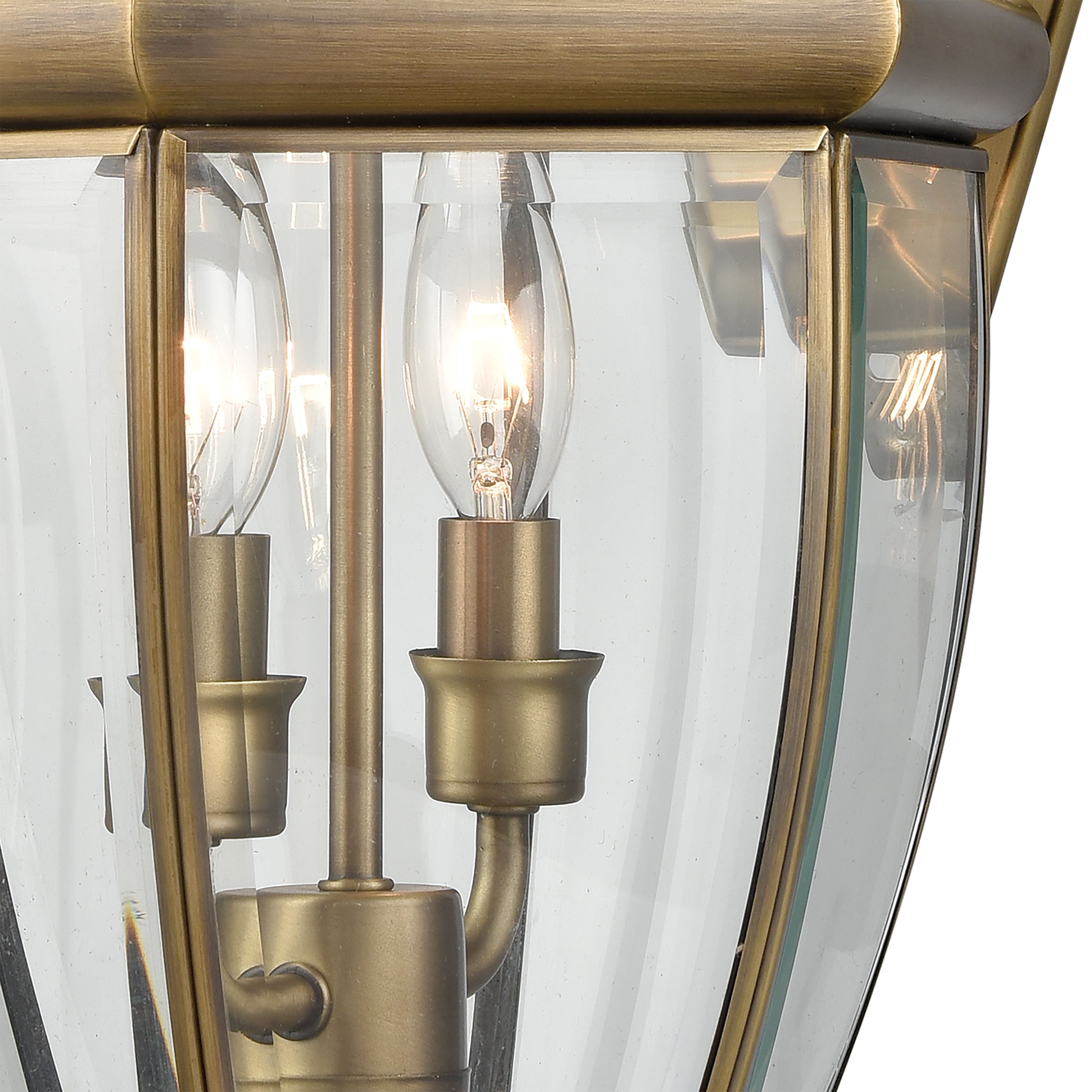 THOMAS 8602EW/89 Ashford 10'' High 2-Light Outdoor Sconce - Antique Brass