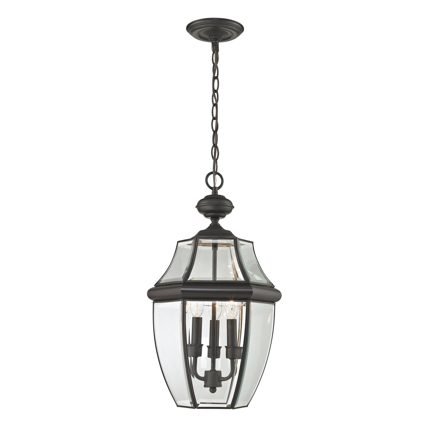 THOMAS 8603EH/75 Ashford 12'' Wide 3-Light Outdoor Pendant - Oil Rubbed Bronze