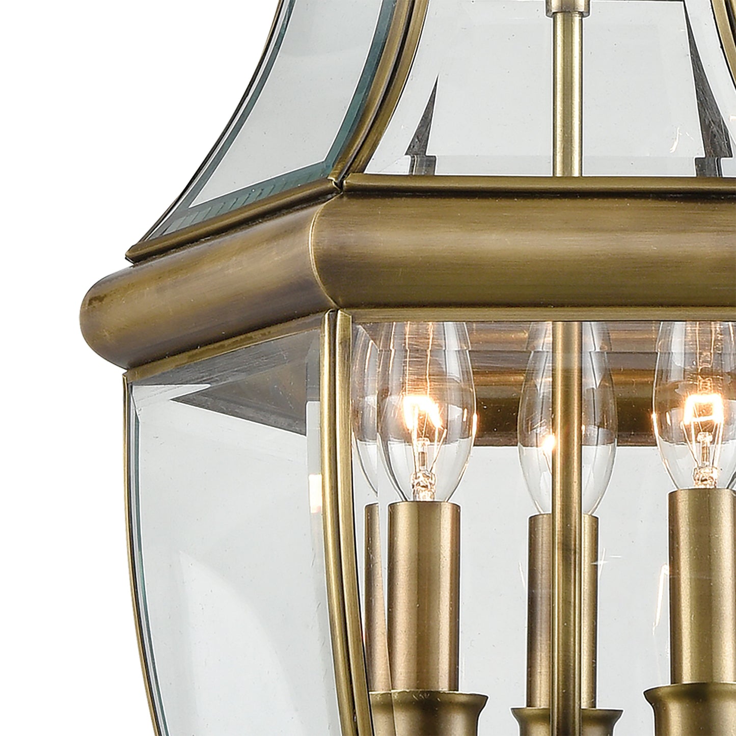 THOMAS 8603EH/89 Ashford 12'' Wide 3-Light Outdoor Pendant - Antique Brass