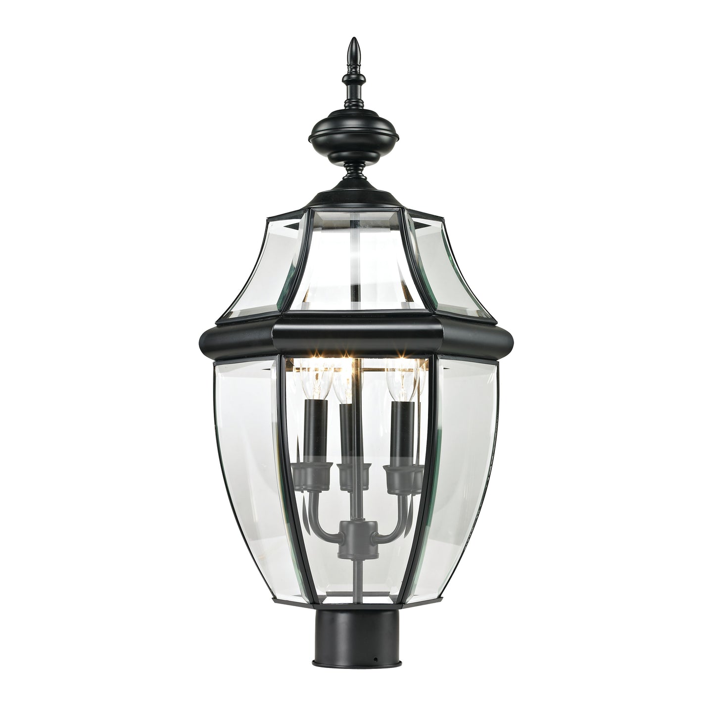 THOMAS 8603EP/60 Ashford 23'' High 3-Light Outdoor Post Light - Black