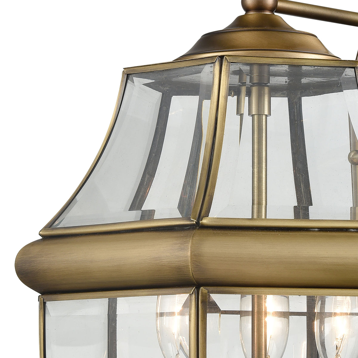 THOMAS 8603EW/89 Ashford 12'' High 3-Light Outdoor Sconce - Antique Brass