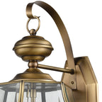 THOMAS 8603EW/89 Ashford 12'' High 3-Light Outdoor Sconce - Antique Brass