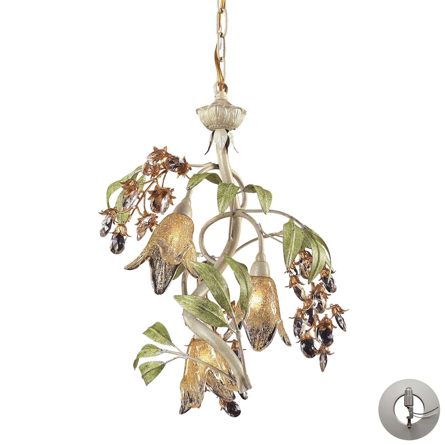 ELK SHOWROOM 86051-LA Huarco 16'' Wide 3-Light Chandelier - Sage Green