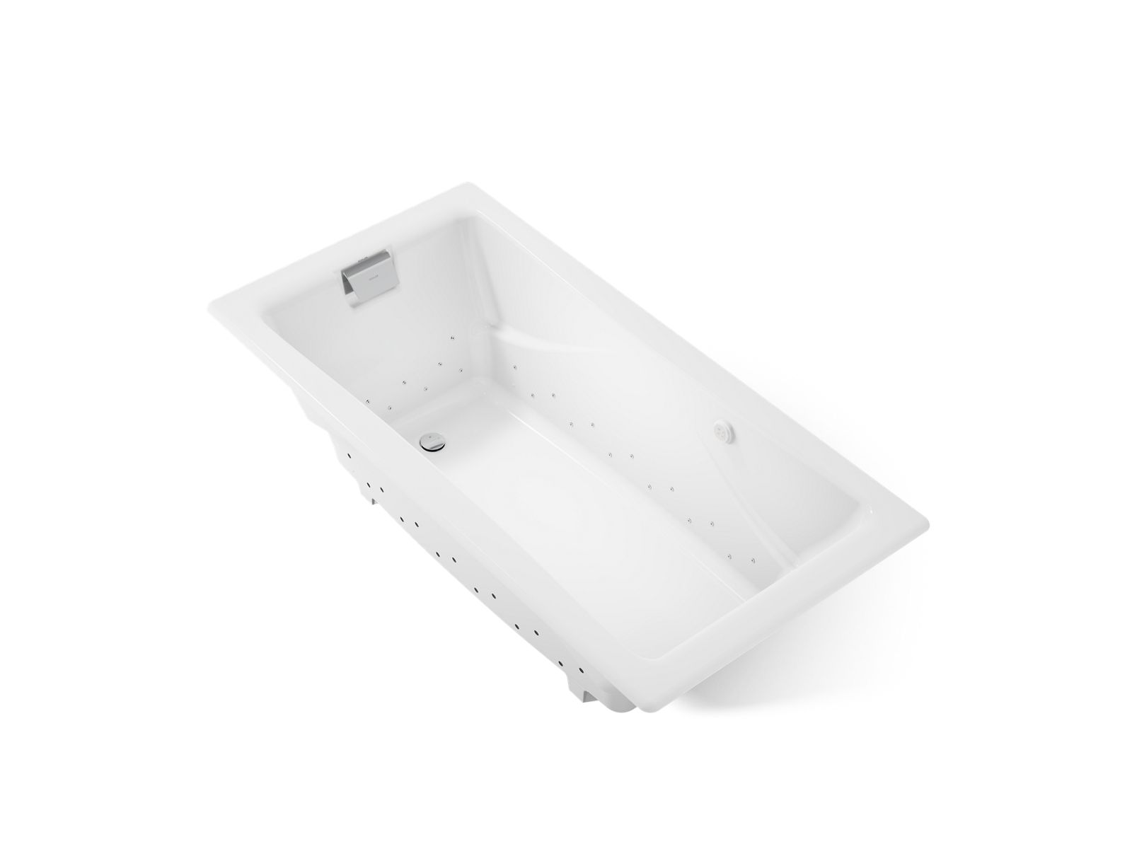 KOHLER K-865-GH0-0 Tea-For-Two 71-3/4" X 36" Drop-In Heated Bubblemassage Air Bath - White