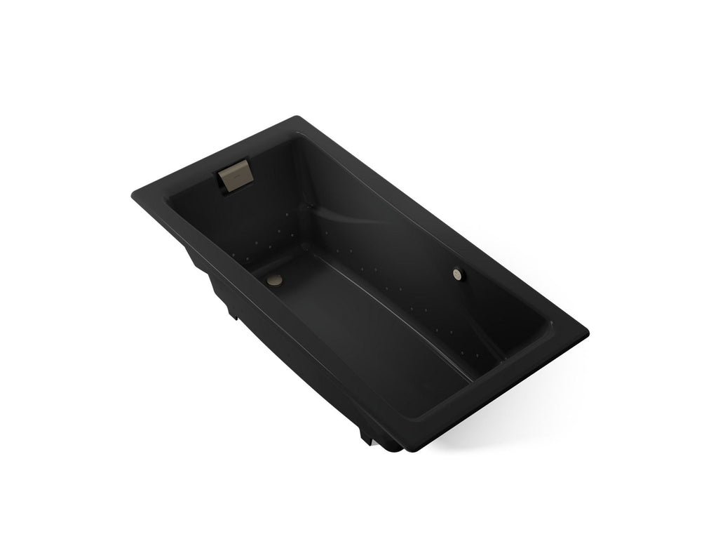 KOHLER K-865-GHBN-7 Tea-For-Two 71-3/4" X 36" Drop-In Heated Bubblemassage Air Bath - Black Black