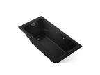 KOHLER K-865-GHBN-7 Tea-For-Two 71-3/4" X 36" Drop-In Heated Bubblemassage Air Bath - Black Black