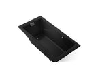 KOHLER K-865-GHCP-7 Tea-For-Two 71-3/4" X 36" Drop-In Heated Bubblemassage Air Bath - Black Black