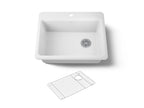 KOHLER K-8668-1A1-0 Riverby 27" Top-Mount Single-Bowl Kitchen Sink - White