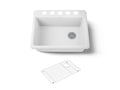 KOHLER K-8668-5UA1-0 Riverby 27" Undermount Single-Bowl Kitchen Sink - White