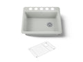 KOHLER K-8668-5UA1-FF Riverby 27" Undermount Single-Bowl Kitchen Sink - Sea Salt