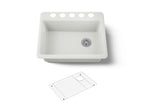 KOHLER K-8668-5UA1-NY Riverby 27" Undermount Single-Bowl Kitchen Sink - Dune