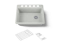 KOHLER K-8668-5UA2-FF Riverby 27" Undermount Single-Bowl Workstation Kitchen Sink - Sea Salt