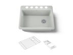 KOHLER K-8668-5UA2-FF Riverby 27" Undermount Single-Bowl Workstation Kitchen Sink - Sea Salt