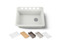KOHLER K-8668-5UPC-NY Riverby 27" Undermount Single-Bowl Workstation Kitchen Sink - Dune
