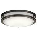 KICHLER 10769OZLED Avon 14" Led Flush Mount With Acrylic In Olde Bronze