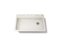 KOHLER K-8689-4-96 Riverby 33" Top-Mount Single-Bowl Kitchen Sink - Biscuit